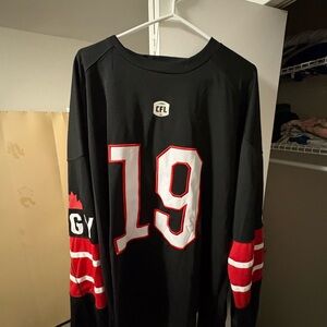 Black and Red CFL Jersey with Number 19